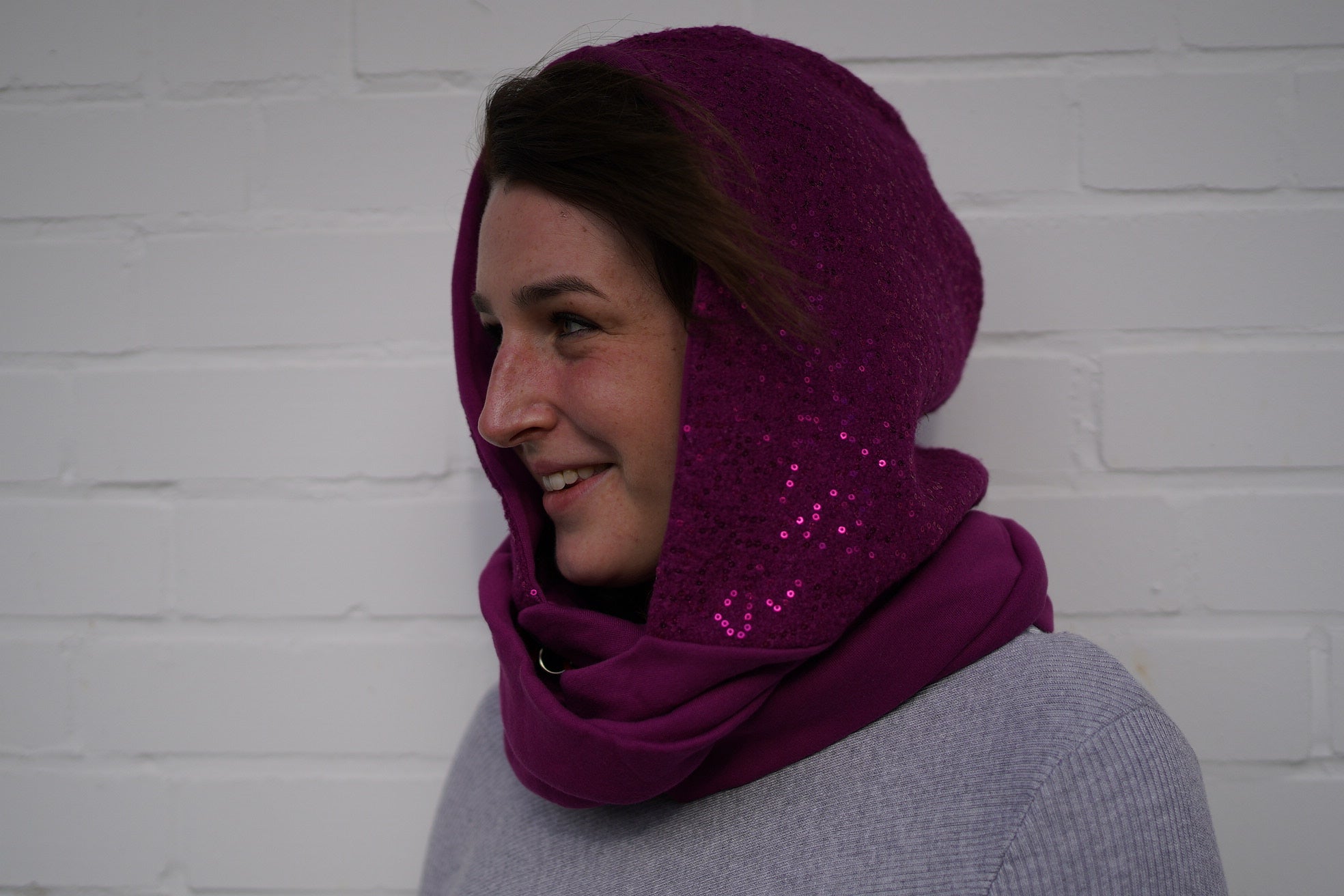 Sturmschal Lila Pailletten